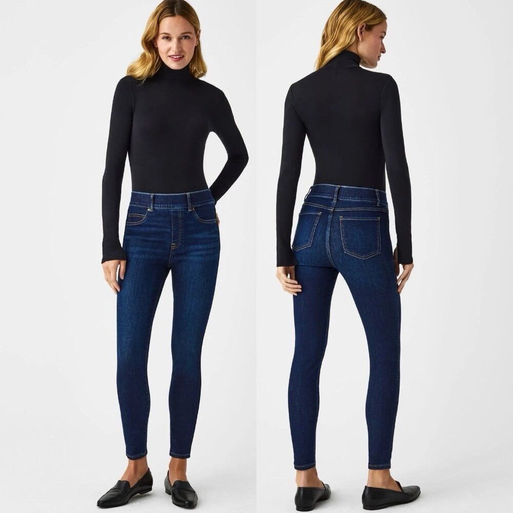 Spanx Ankle Skinny Shaping Jeans (Size 1X) Midnight Shade Stretch 20342R